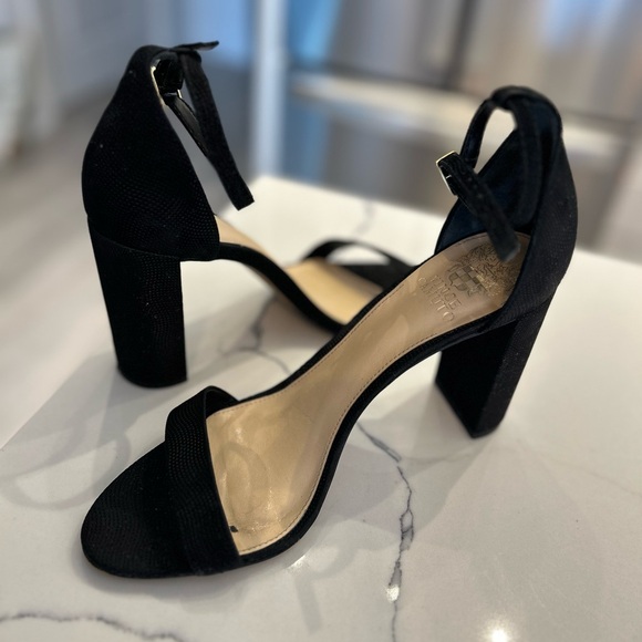 Vince Camuto Suede Ankle Strap Heels Size 9 - Picture 1 of 5